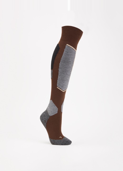 Falke SK4 skisokken in wolblend - voorkant 2 beige