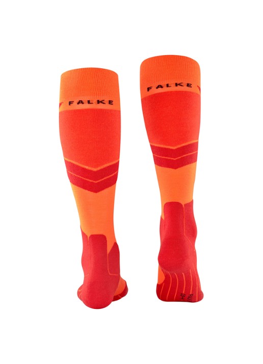 Falke SK4 skisokken in wolblend - detail oranje