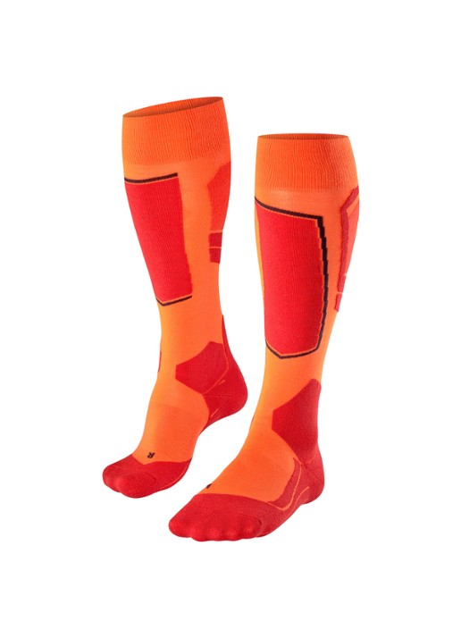 Falke SK4 skisokken in wolblend - voorkant 5 oranje