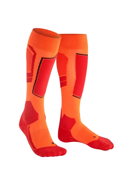 Falke SK4 skisokken in wolblend - voorkant 6 oranje