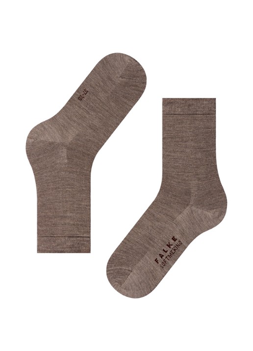 Falke Sofmerino sokken - detail 2 grijs
