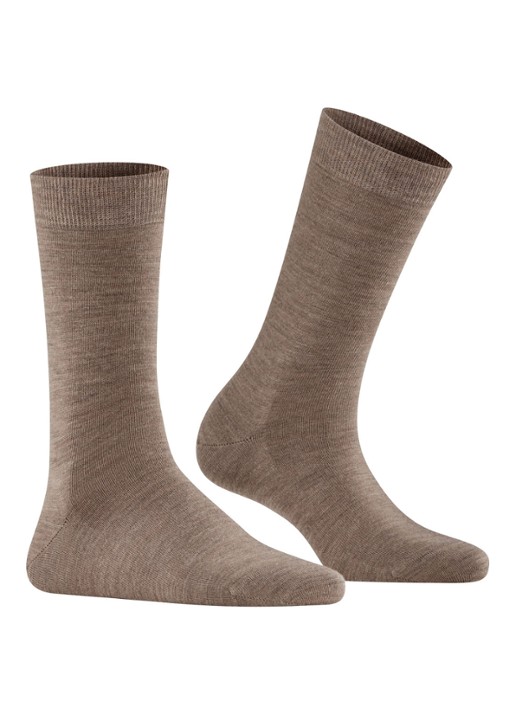 Falke Sofmerino sokken - voorkant 6 grijs
