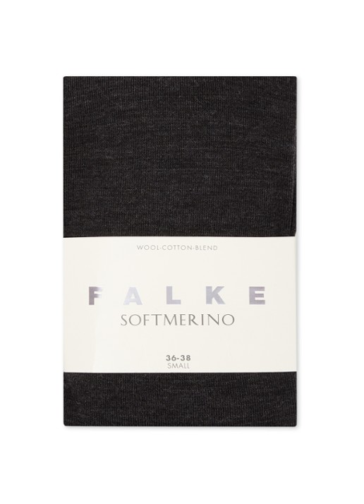 Falke Soft Merino maillot in wolblend - voorkant antraciet