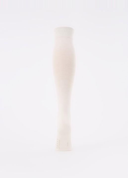 Falke Softmerino kniekousen in scheerwolblend - voorkant 2 gebroken wit