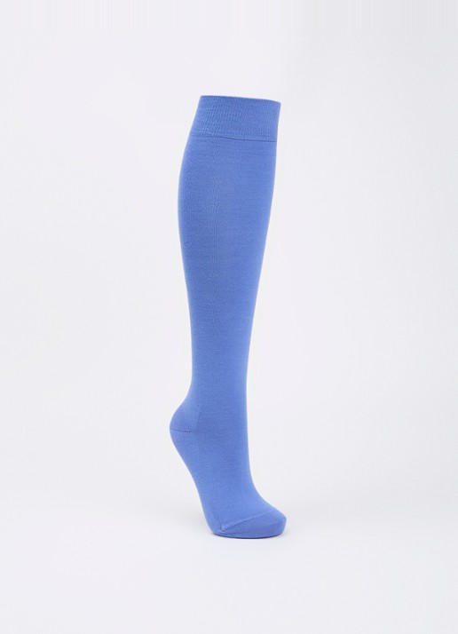 Falke Softmerino kniekousen in wolblend - voorkant 2 lavendel
