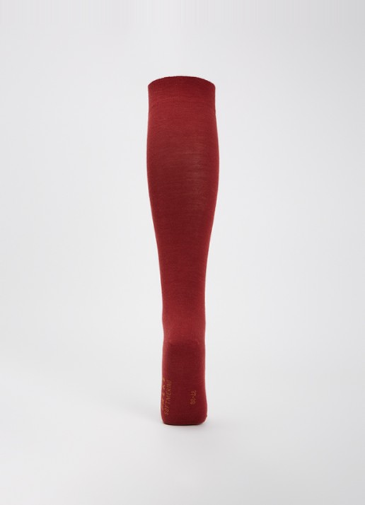 Falke Softmerino kniekousen in wolblend - voorkant 2 rood