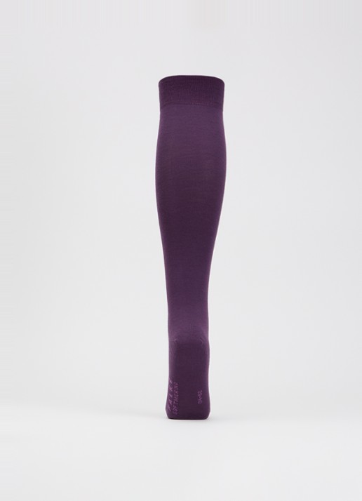 Falke Softmerino kniekousen in wolblend - voorkant 2 paars