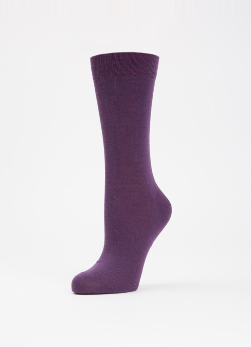 Falke Softmerino sokken in scheerwolblend - detail paars