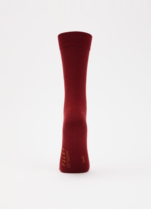 Falke Softmerino sokken in wolblend - voorkant 2 steenrood