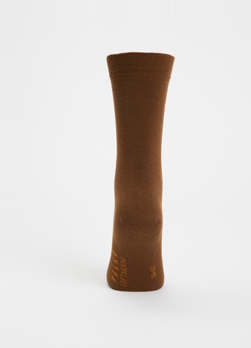 Falke Softmerino sokken in wolblend - voorkant 3 roestbruin