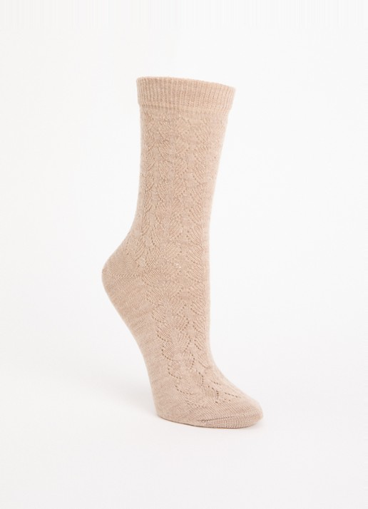Falke Softmerino Special Edition sokken in wolblend - voorkant 2 zand