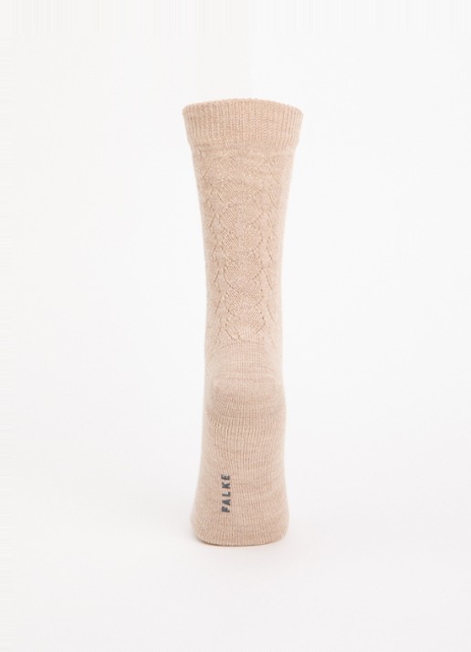 Falke Softmerino Special Edition sokken in wolblend - voorkant 3 zand