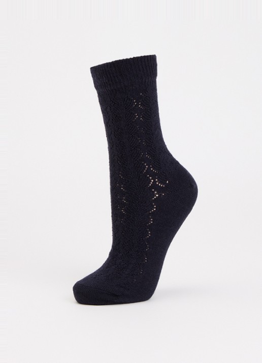 Falke Softmerino Special Edition sokken in wolblend - detail 3 donkerblauw