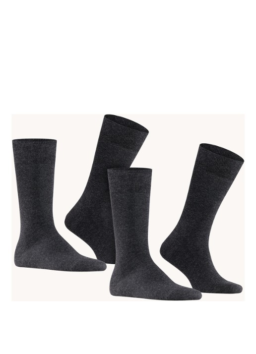 Falke Swing sokken in 2-pack - voorkant 2 antraciet
