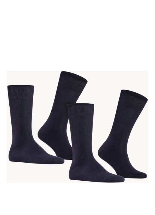Falke Swing sokken in 2-pack - voorkant 2 donkerblauw