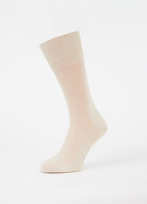 Falke Tiago sokken in  katoen blend  - detail vanillegeel