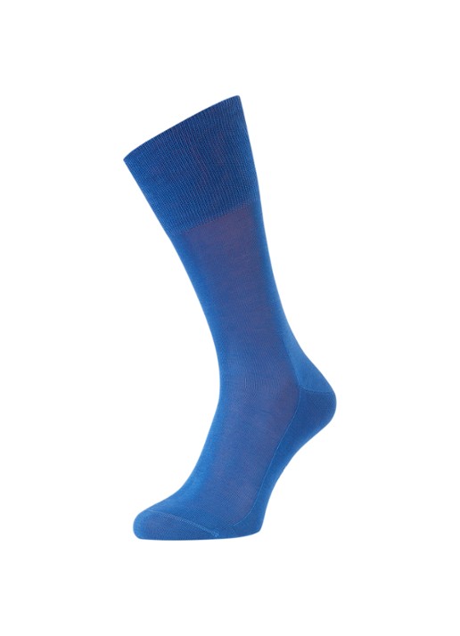 Falke Tiago sokken in  katoen blend  - detail royalblauw