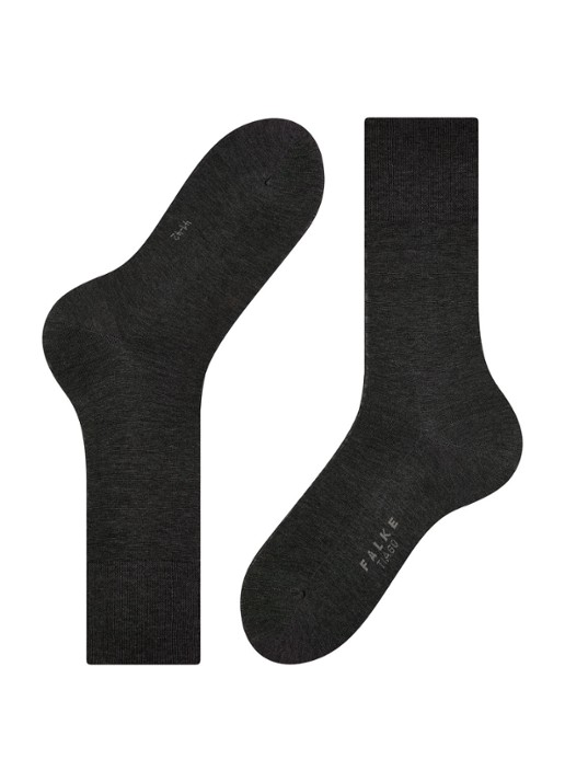 Falke Tiago sokken in uni met anti-slip - detail 2 antraciet