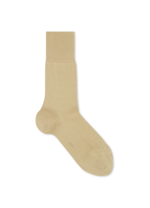 Falke Tiago sokken met anti-slip onderzijde - voorkant beige