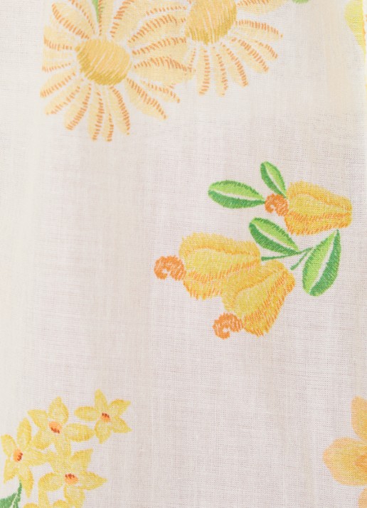 Farm Rio Azaleia blouse met bloemenprint en opengewerkt detail - detail 5 geel