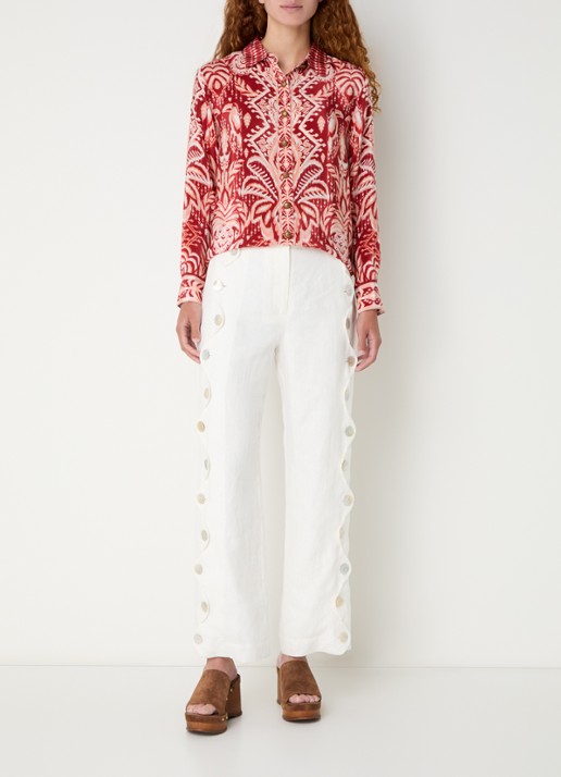 Farm Rio Blouse met print - voorkant 3 rood