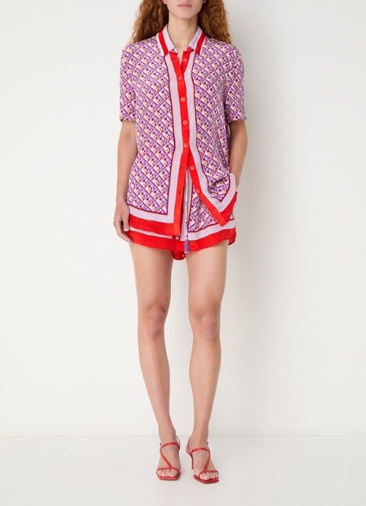 Farm Rio Blouse met print - voorkant 3 rood