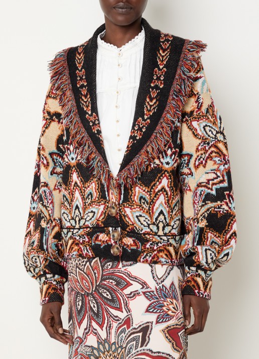 Farm Rio Fijngebreid vest met print