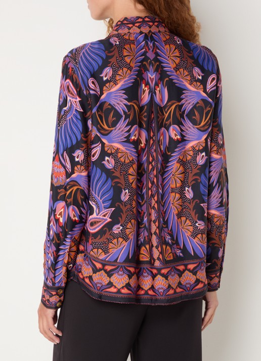 Farm Rio Forest blouse met print - achterkant paars