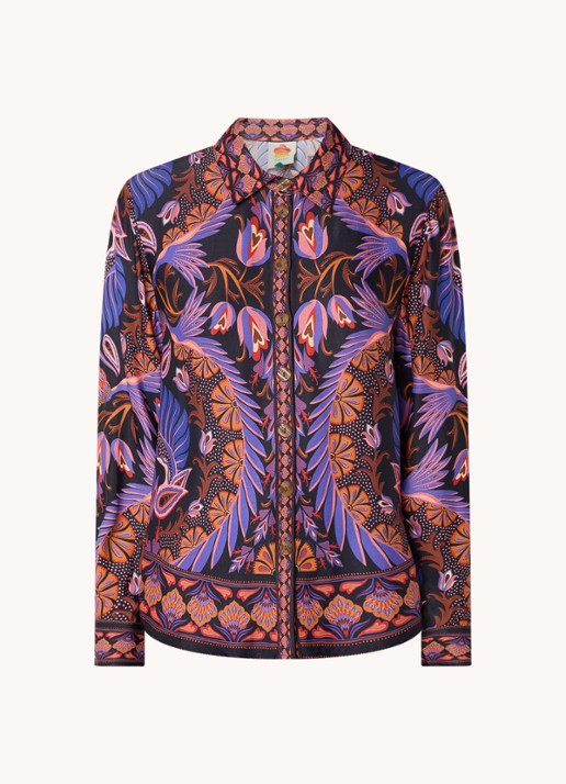 Farm Rio Forest blouse met print - voorkant 4 paars