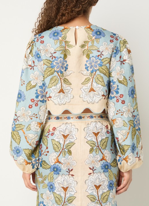Farm Rio Garden tuniek met print - achterkant 3 vanillegeel