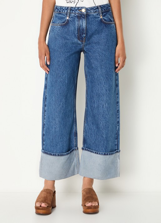 Farm Rio High waist wide leg jeans met medium wassing