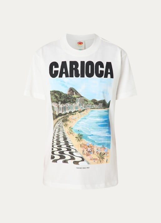 Farm Rio Landscape T-shirt met print - voorkant 3 wit
