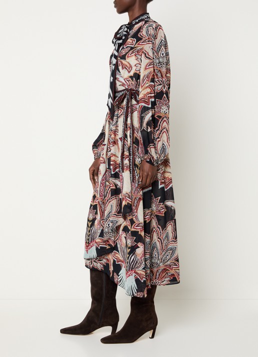 Farm Rio Maxi jurk met print - voorkant 4 beige