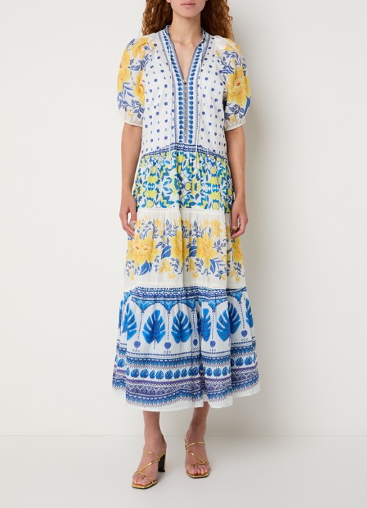Farm Rio Maxi tuniekjurk met pofmouw en print
