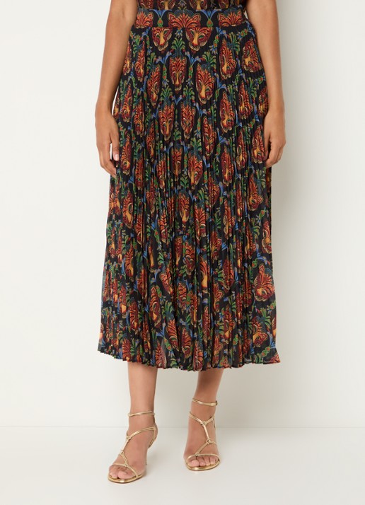 Farm Rio Midi rok met plissé en print