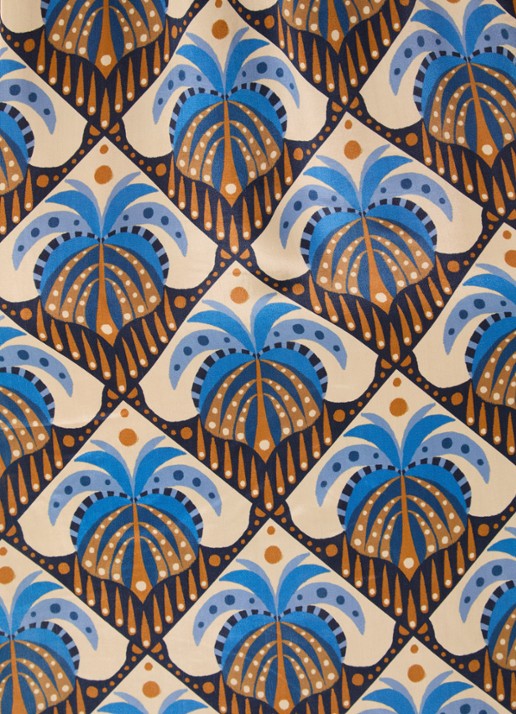 Farm Rio Midi tuniekjurk met print en vlindermouw - detail 4 donkerblauw