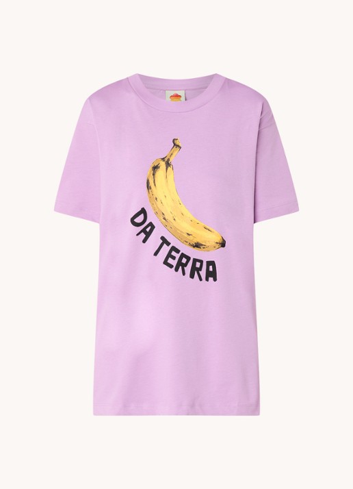 Farm Rio T-shirt van  katoen met print - voorkant 3 lila