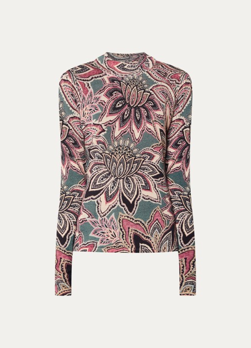 Farm Rio Top met print en ronde hals - voorkant 2 zeegroen