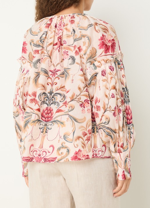 Farm Rio Tuniek met V-hals en print - achterkant 4 creme
