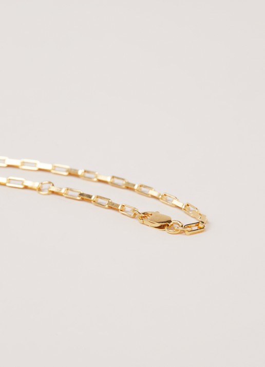 Fashionology Long Link schakelarmband verguld - detail 3 goud