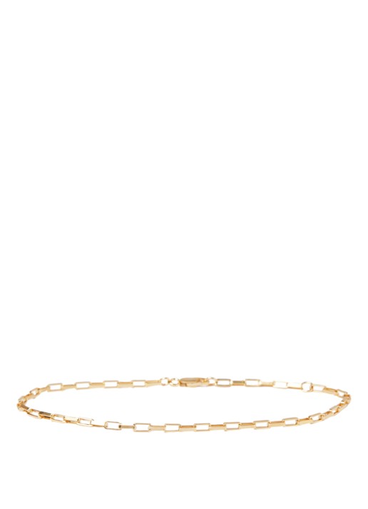 Fashionology Long Link schakelarmband verguld - voorkant goud