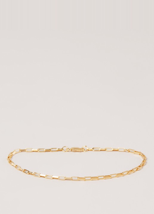 Fashionology Long Link schakelarmband verguld - voorkant 2 goud