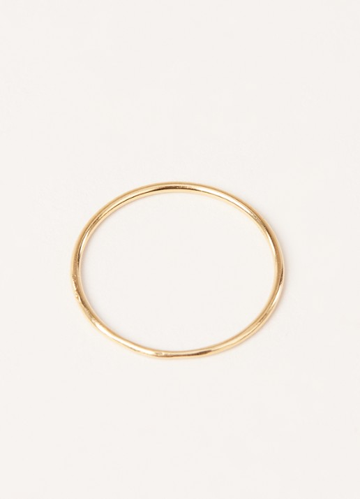 Fashionology Nano ring van 14 karaat goud  - voorkant 2 goud