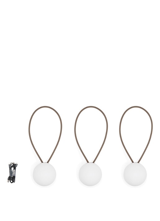Fatboy Bolleke Mini ledverlichting set van 3 - detail taupe
