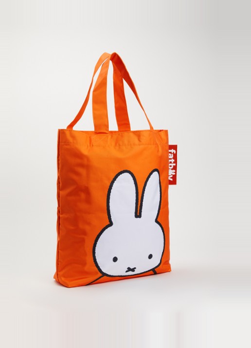 Fatboy Carry-All Nijntje shopper met logo en print - achterkant 5 oranje