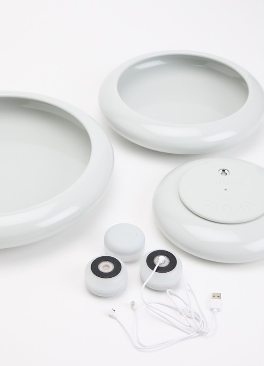Fatboy Oloha wandlamp set van 3 - voorkant 2 lichtgrijs