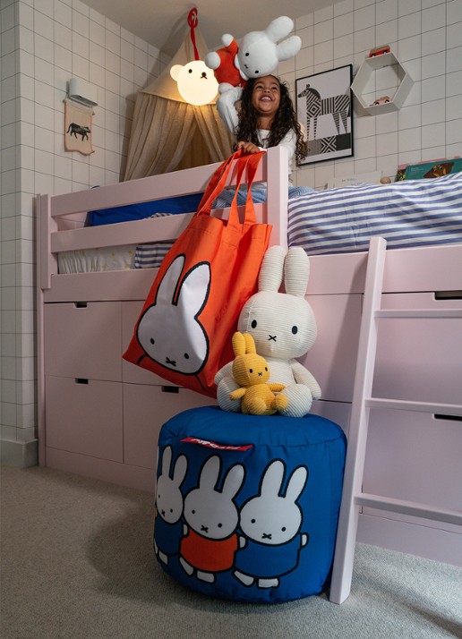 Fatboy Point x Miffy poef 47 x 52 cm - detail 3 blauw