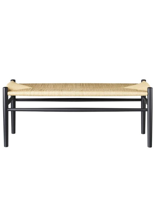 FDB Møbler J83B eetkamerbank 100 X 41 cm - voorkant zwart