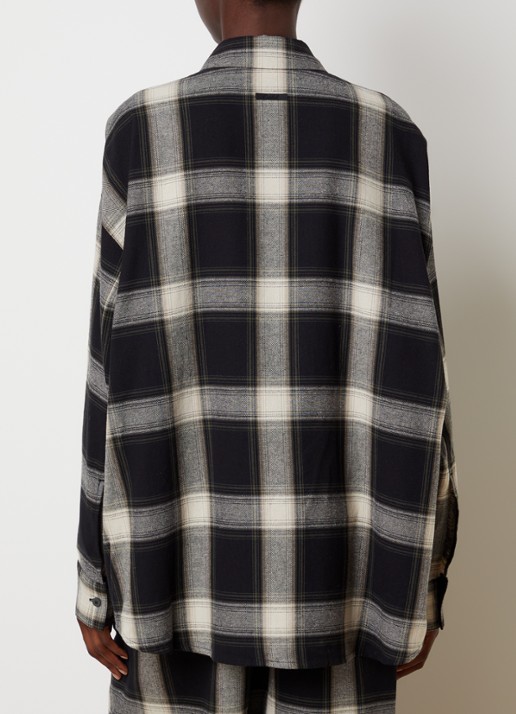 Fear of God Essentials Blouse met ruitdessin - achterkant 3 antraciet
