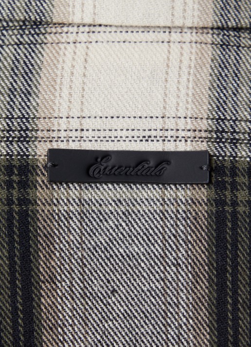 Fear of God Essentials Blouse met ruitdessin - detail 2 antraciet